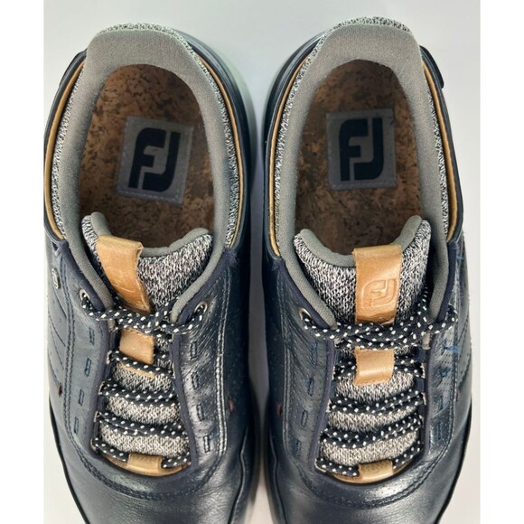 FootJoy Stratos Men\'s Spikeless Golf Shoes Size 10.5 M Leather Blue 50043